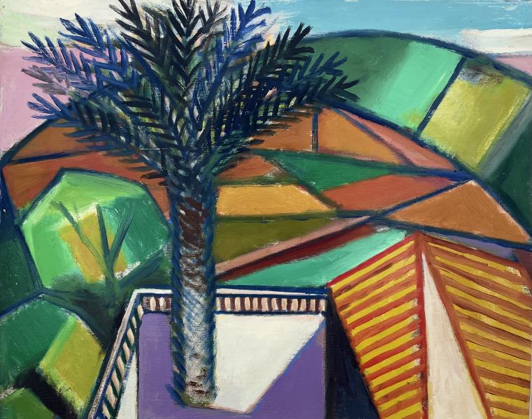 Palmiers sur la terrasse, janvier 2003 Georges-Henri PESCADERE