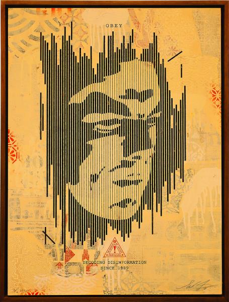 Decoding Disinformation (Cream), 2015 Shepard FAIREY