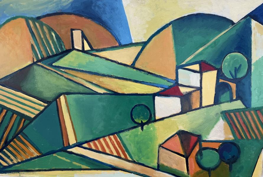 Paysage ensoleillé, août 2001 Georges-Henri PESCADERE