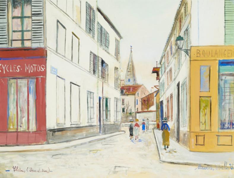 Rue à Chatou (Yvelines), circa 1938 Maurice UTRILLO