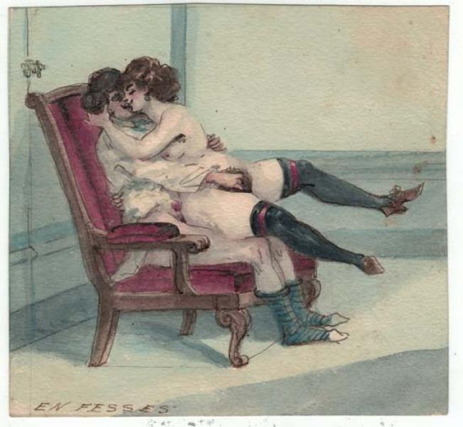 En fesses Ecole Française du XIXème siècle
