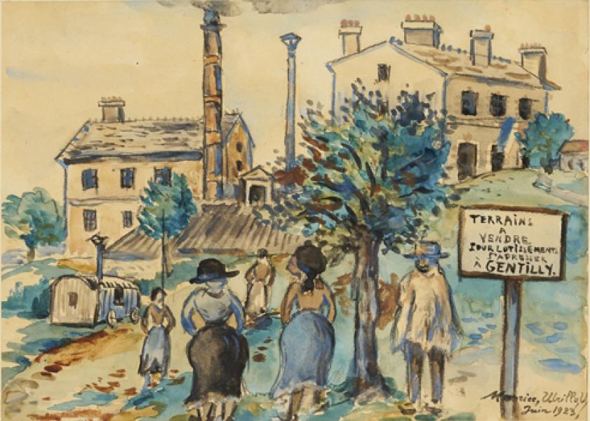 Terrains à vendre, Gentilly (Val de Marne), 1923 Maurice UTRILLO