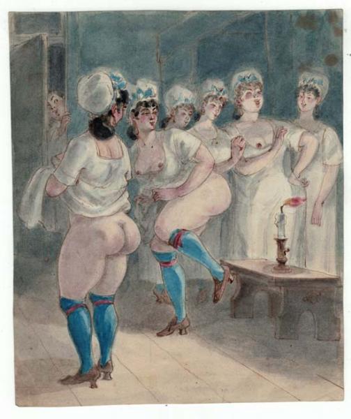 A la lueur de la chandelle Ecole Française du XIXème siècle
