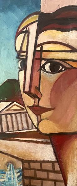 Visage devant le temple grec, juillet 2002 Georges-Henri PESCADERE