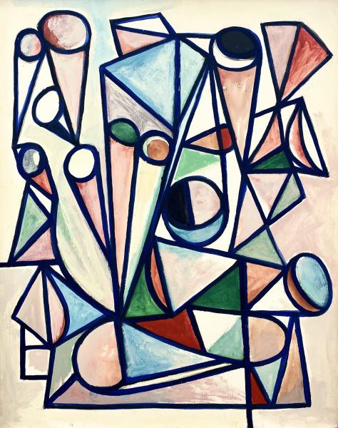 Composition, cylindres, juillet 1989 Georges-Henri PESCADERE