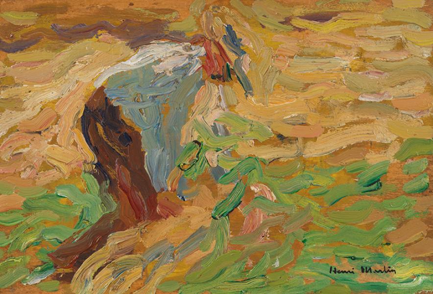 Lieur de gerbe, circa 1920 Henri MARTIN