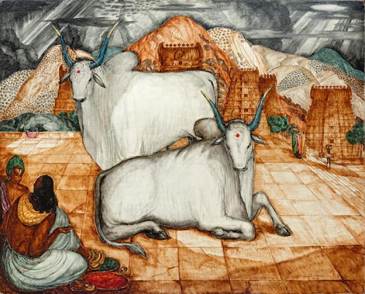 Inde, Les vaches sacrées, 1939 André MAIRE
