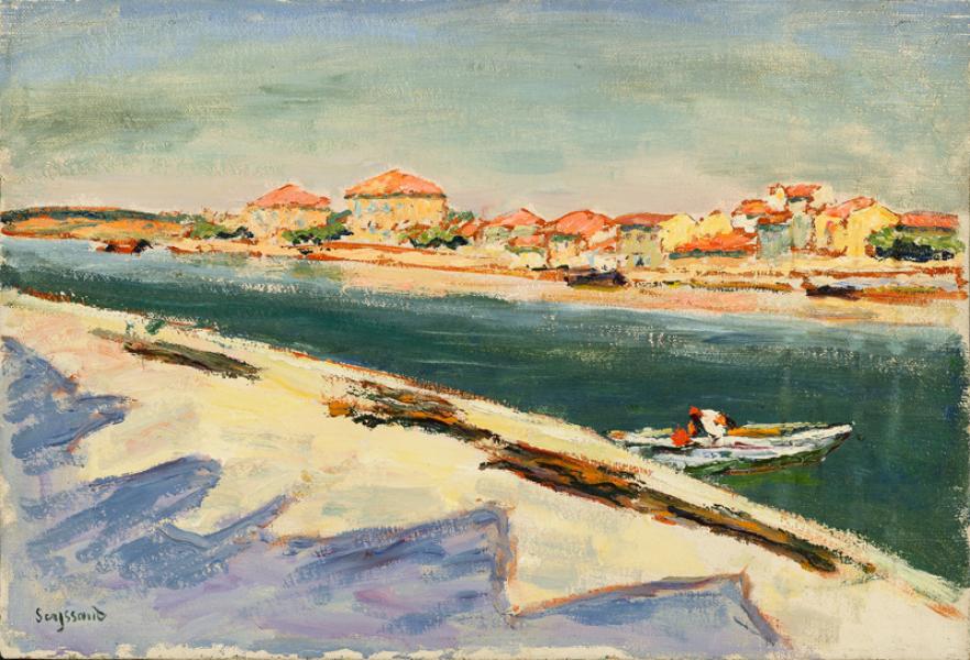 Le canal aux Martigues, 1942 René SEYSSAUD
