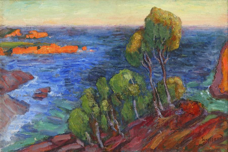 La mer à Agay, vers 1900 René SEYSSAUD
