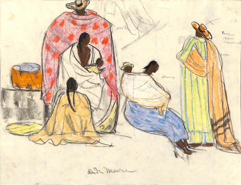 Etude de personnages, Afrique André MAIRE