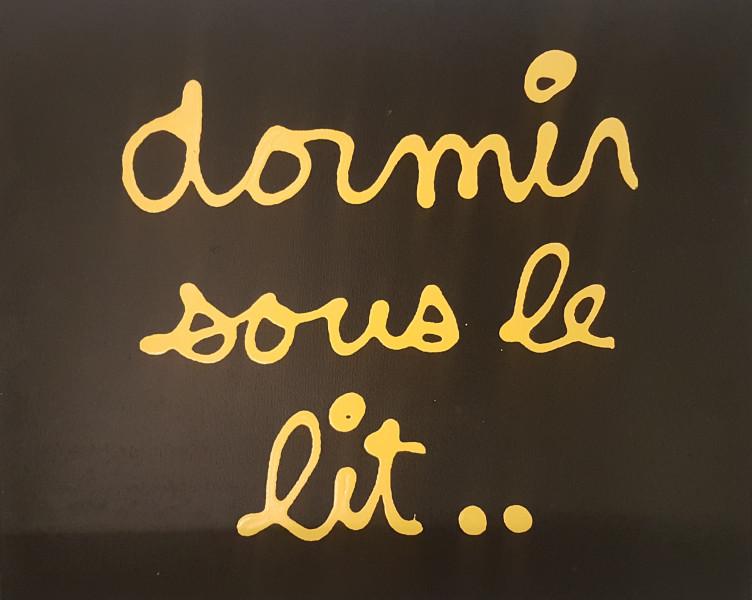 Dormir sous le lit, 2010 BEN VAUTIER