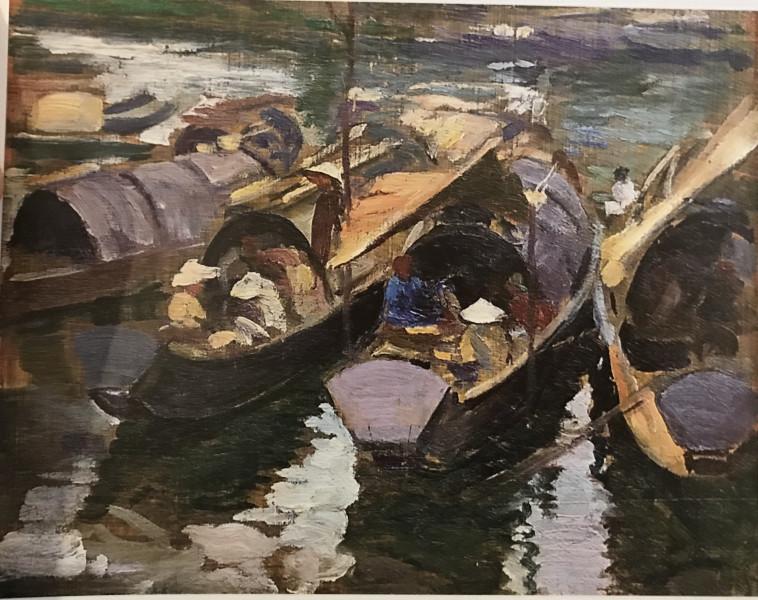 Jonques sur le Mékong Victor TARDIEU