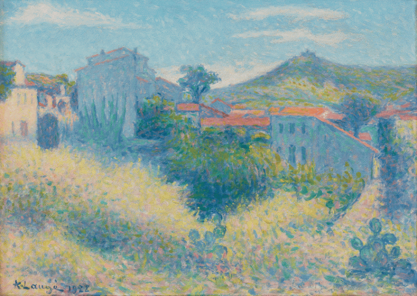 Vue sur le Fort  Saint Elme depuis Collioure, 1928 Achille LAUGE