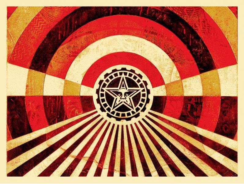 Tunnel Vision (Gold) Shepard FAIREY