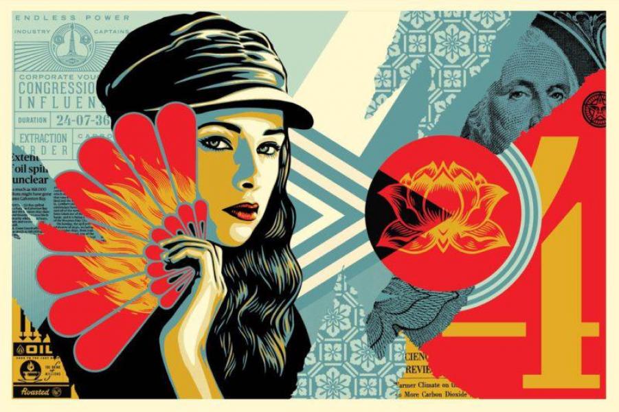 Obey Fan the Flames Shepard FAIREY