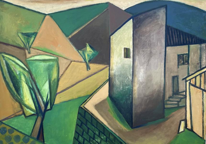 Devant la maison, décembre 2001 Georges-Henri PESCADERE