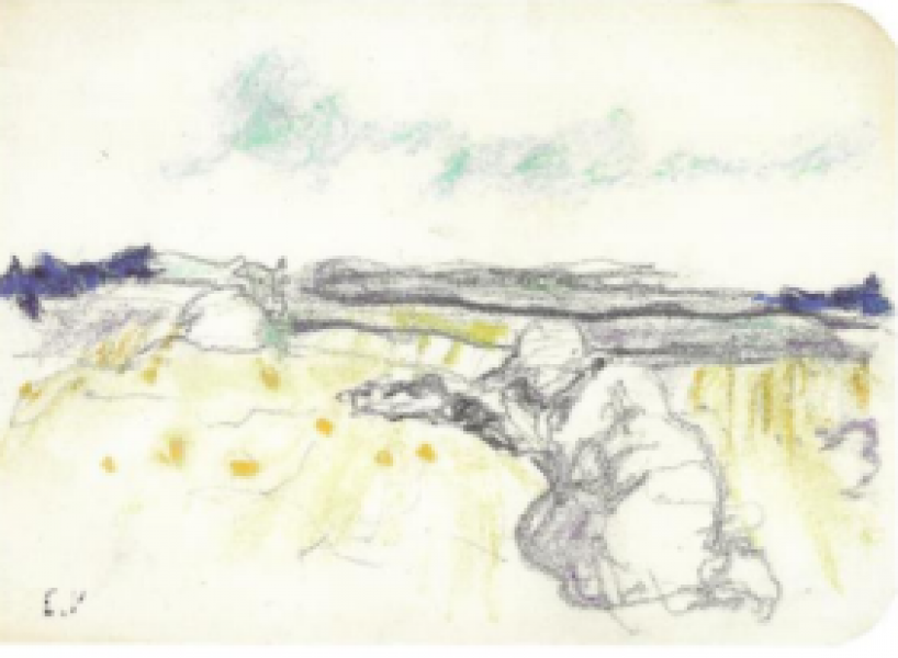 Lucie Hessel sur la plage à Saint-Jacut, 1909 Edouard VUILLARD