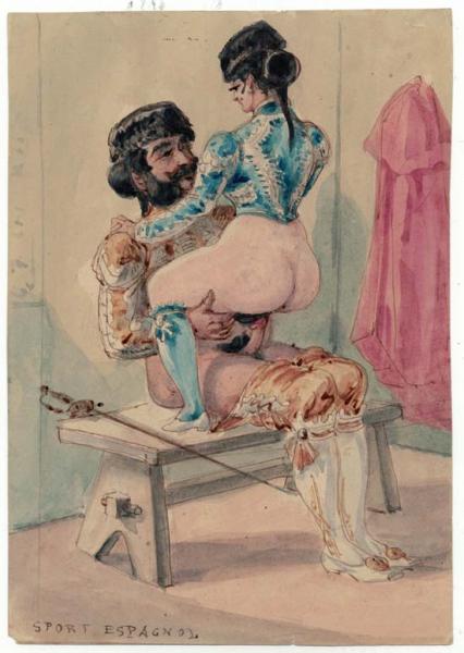 Sport Espagnol Ecole Française du XIXème siècle