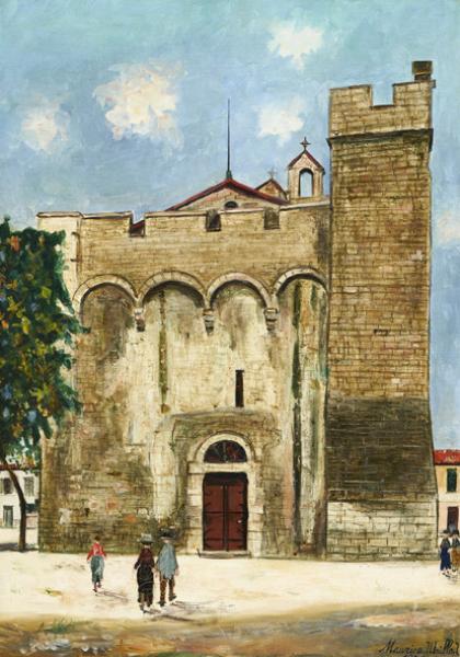 Eglise, Saintes-Marie de la mer (Bouches-du-Rhône), circa 1931 Maurice UTRILLO