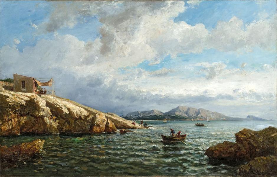 Pêcheur dans l'anse de Maldormé Raphael PONSON