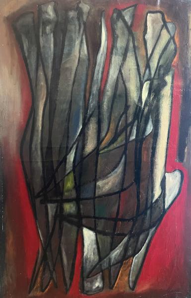 Gris sur rouge, 1953 Georges-Henri PESCADERE