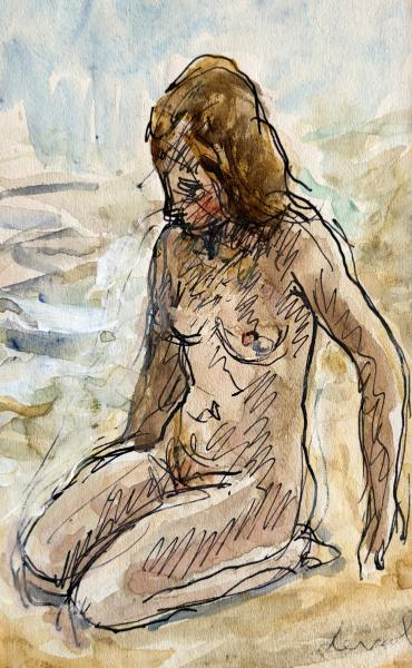 Baigneuse à genoux Pierre DEVAL