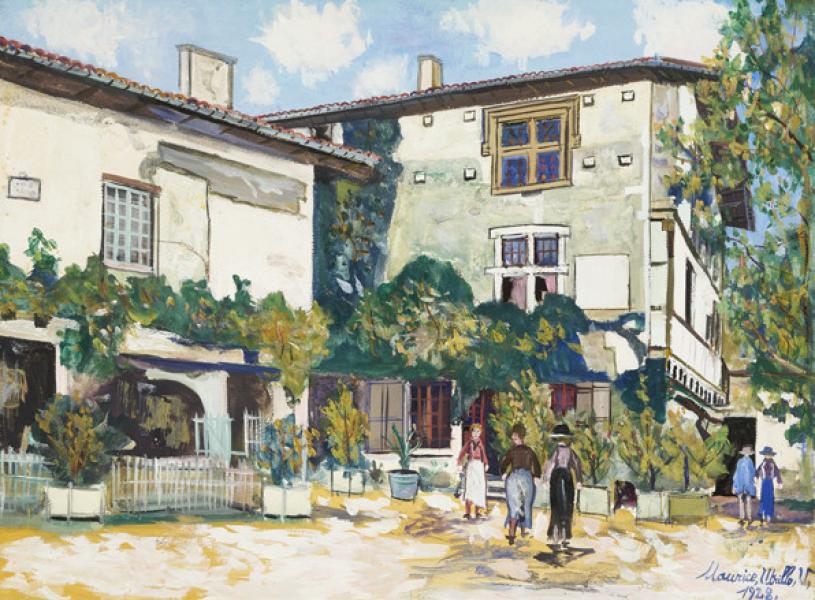 Maison à piliers Hostellerie, Pérouges (Ain), 1928 Maurice UTRILLO