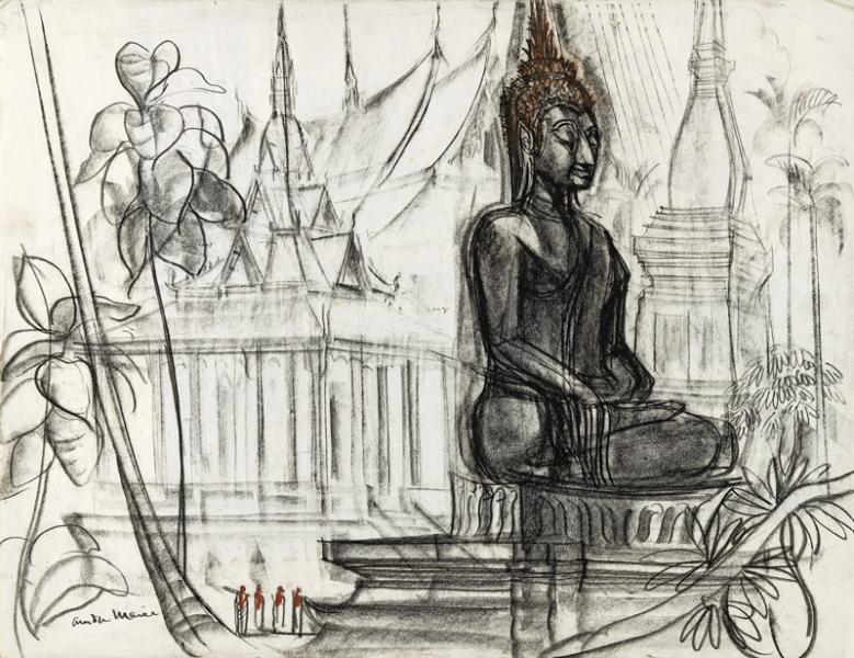 Laos, Grand bouddha assis André MAIRE