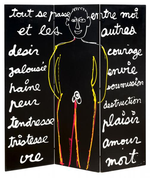 Paravent érotique BEN VAUTIER