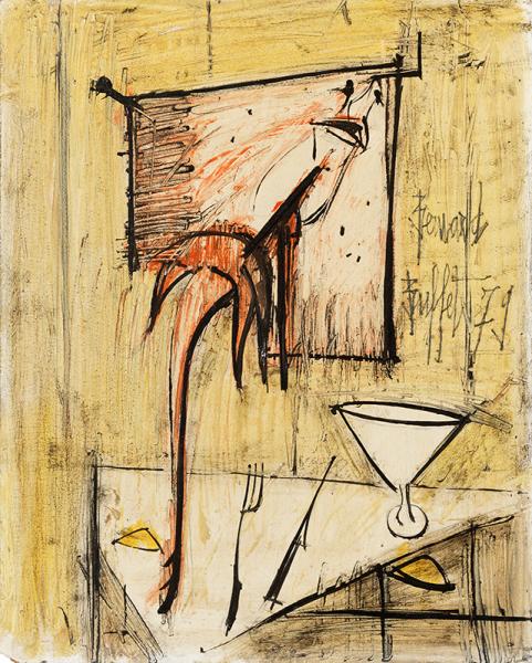 Nature morte à la raie et au bol, 1979 Bernard BUFFET