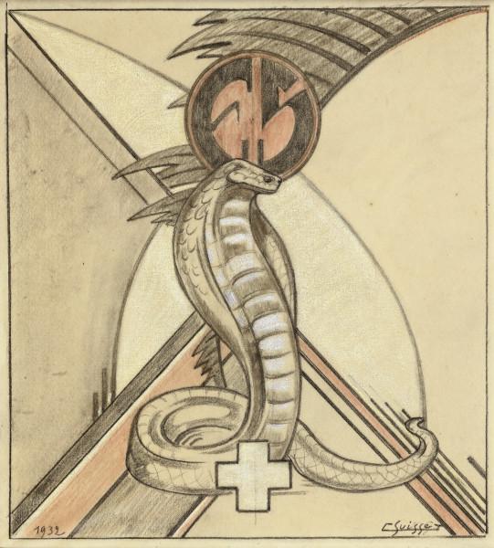 Cobra dressé, 1932 Gaston SUISSE