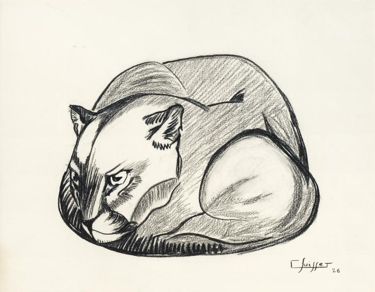 Panthère lovée, 1926 Gaston SUISSE