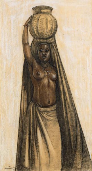 Porteuse d'eau, femme Furoviah, Darfour Gaston SUISSE