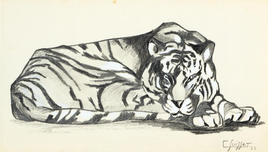 Tigre couché, 1923 Gaston SUISSE
