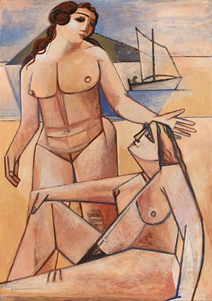 Deux femmes sur la plage, 1983-1991 Georges-Henri PESCADERE