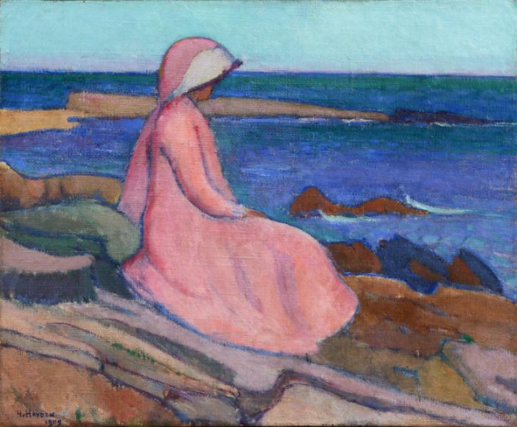 Robe rose devant la mer, 1909 Henri HAYDEN