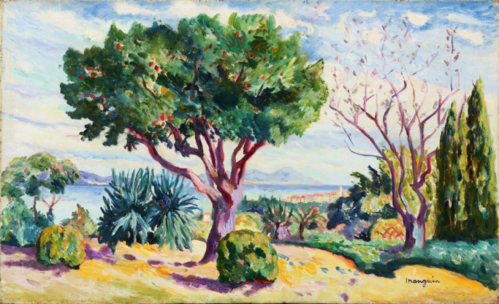 De Maleribes, vue sur le golfe de Saint-Tropez, août 1925 Henri MANGUIN