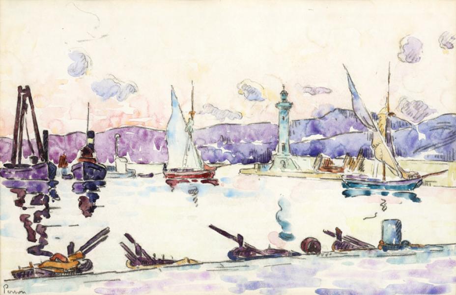 Entrée du port de Saint -Tropez Henri PERSON