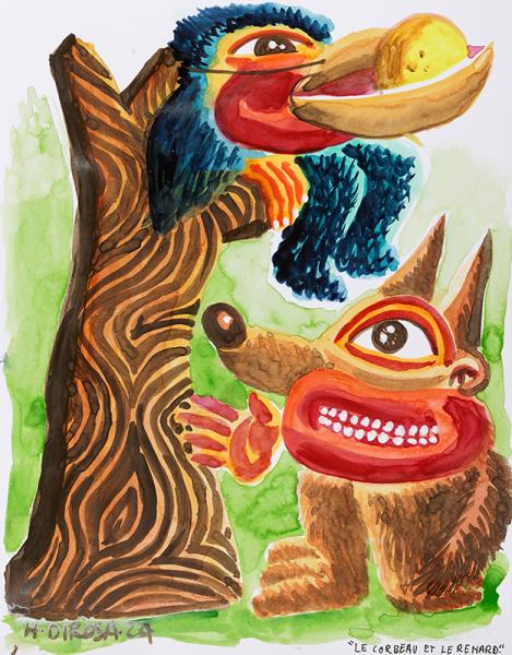 Le corbeau et le renard, 2024 Hervé DI ROSA