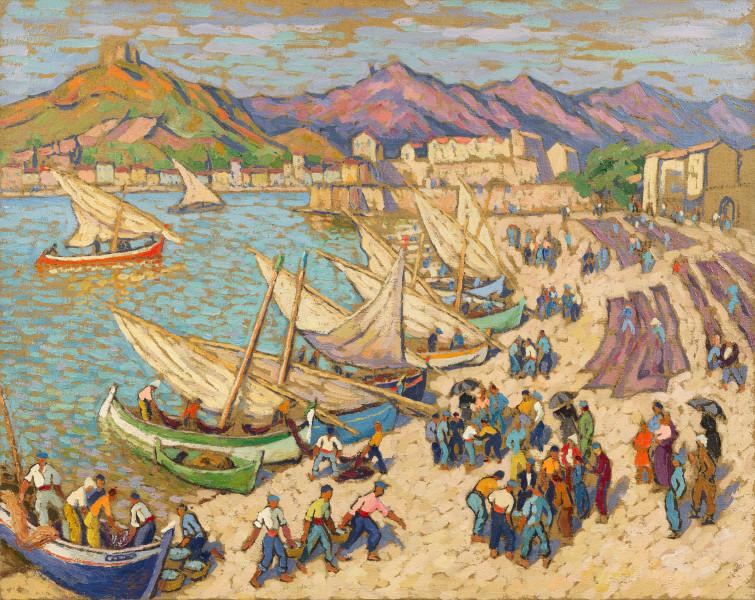Collioure, le séchage des filets Jacques MARTIN FERRIERES