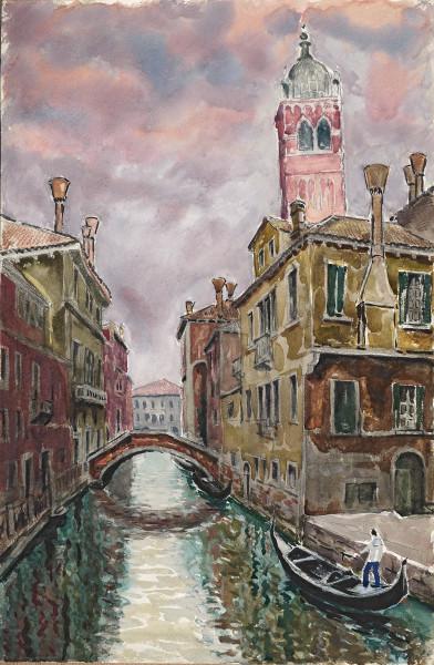 Venise, canal et campanile Jacques MARTIN FERRIERES