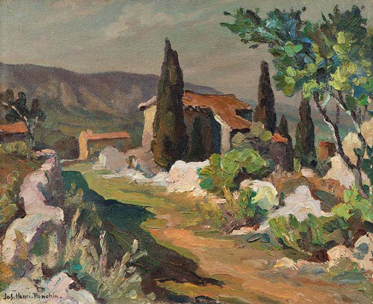 Chemin vers le mas Jos Henri PONCHIN
