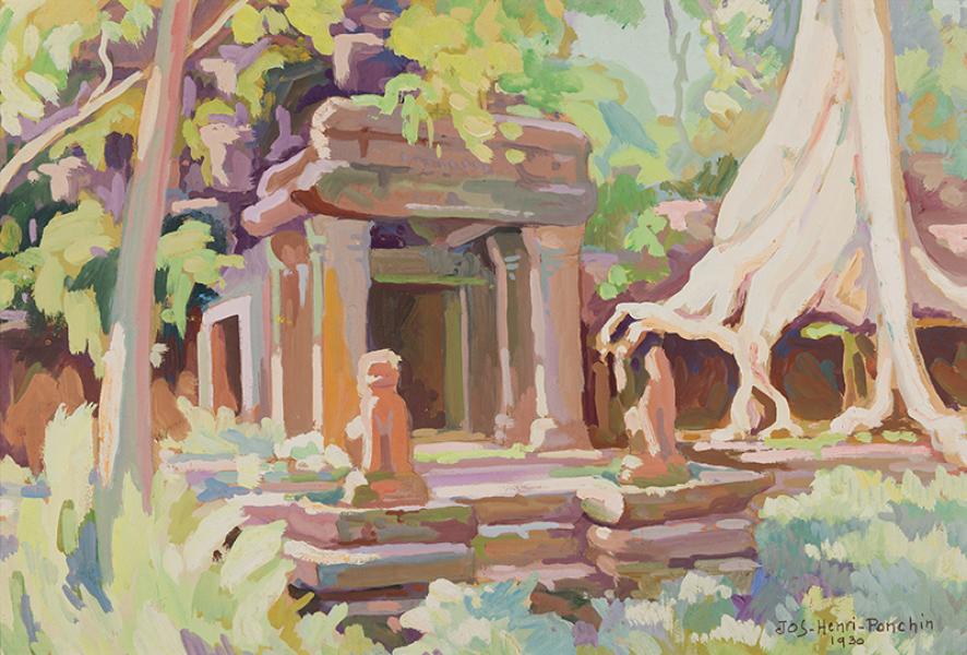 Temple dans l'enceinte d'Angkor, 1930