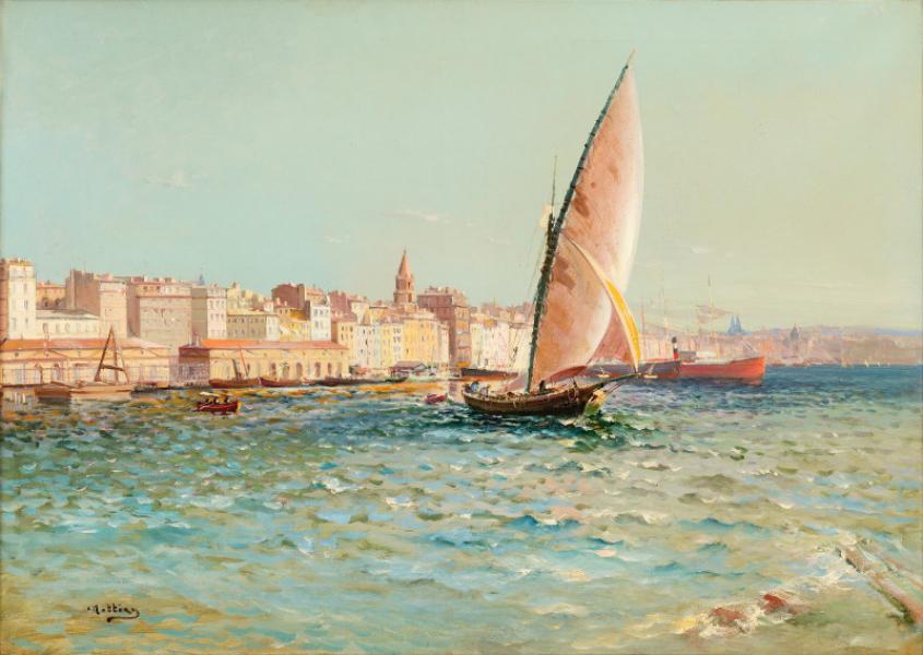 Voile dans le port de Marseille Louis NATTERO