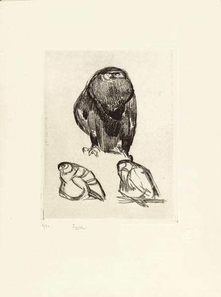 Aigle de face, c. 1910 Paul JOUVE