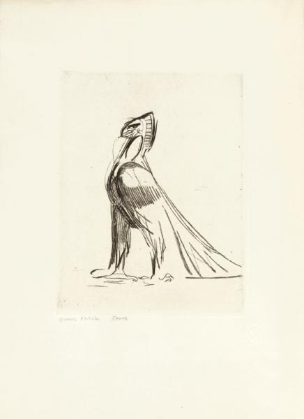 Aigle de profil, c. 1910 Paul JOUVE