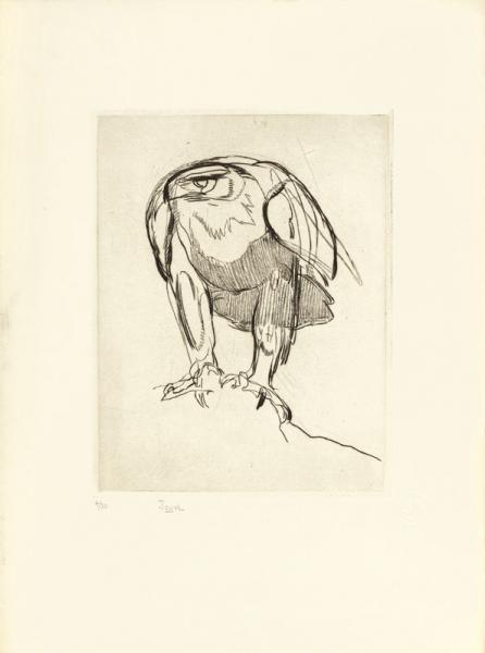 Aigle sur un rocher, c.1910 Paul JOUVE