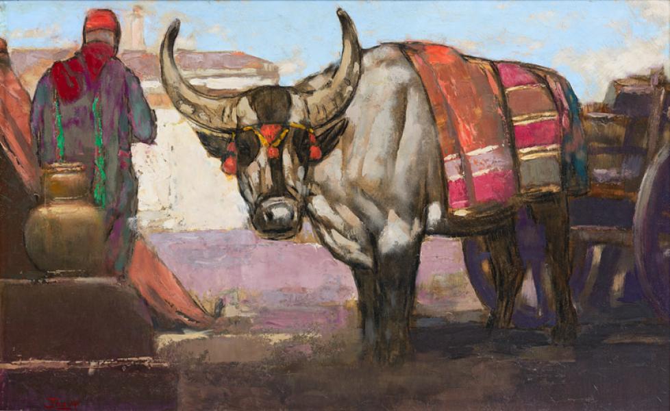 Buffle macédonien, Salonique, 1917 Paul JOUVE