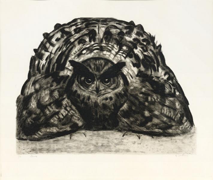 Grand Duc ébouriffé, c. 1930 Paul JOUVE