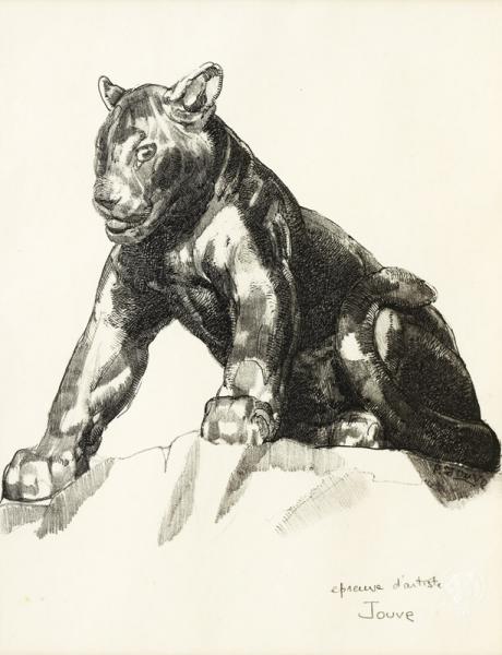Jeune panthère assise, c. 1948 Paul JOUVE